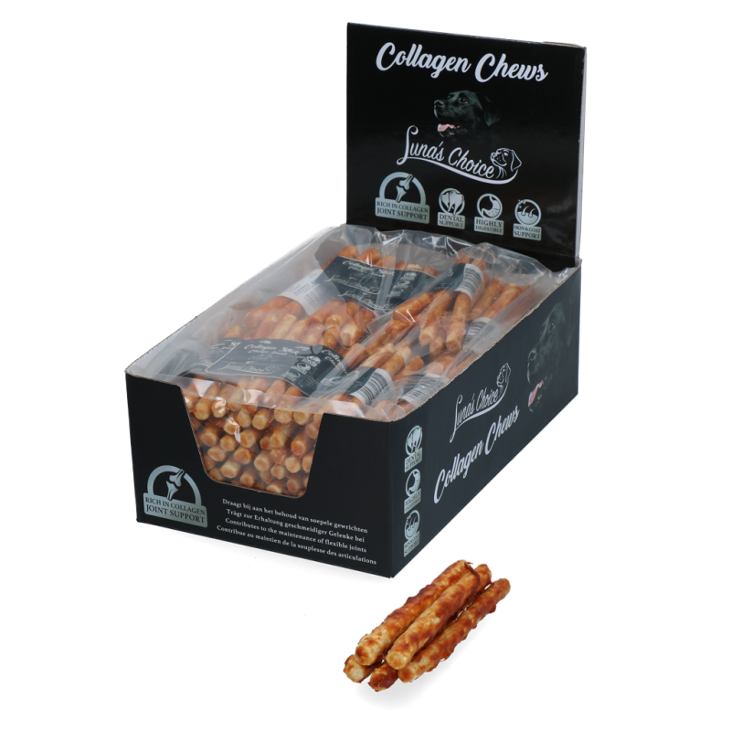 Bâtonnets de collagène Luna's Choice au poulet S