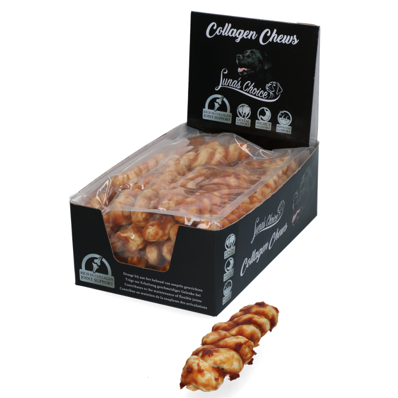 Mâches au collagène Luna's Choice Tresse de poulet S