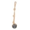Jouet en corde pour chien Minus One, balle de tennis, gris simple
