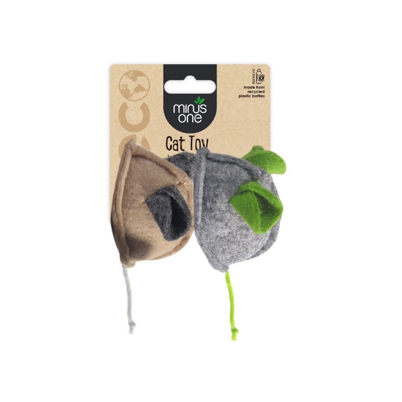 Lot de 2 jouets en feutre pour chat et souris Minus One