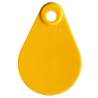 Étiquette de cou blanc jaune