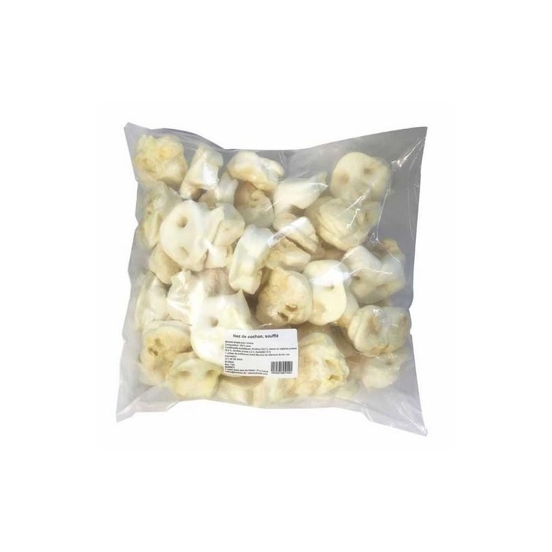 Nez de cochon soufflé / Groin de porc, friandise pour chien 50pieces