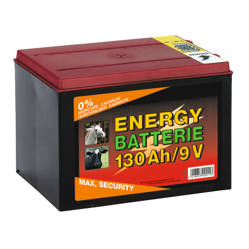 Batterie sèche 9 V/55 Ah (H 11,5 x L 16,5 x l 11,2 cm) 130 Ah