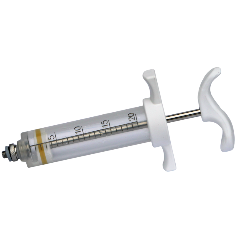 Seringue en nylon 5 ml filetée 20 ml