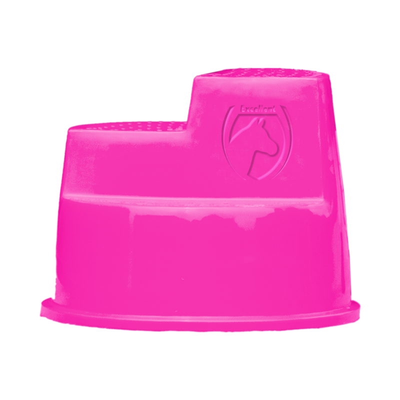 Excellente monte-cheval 3 marches rose