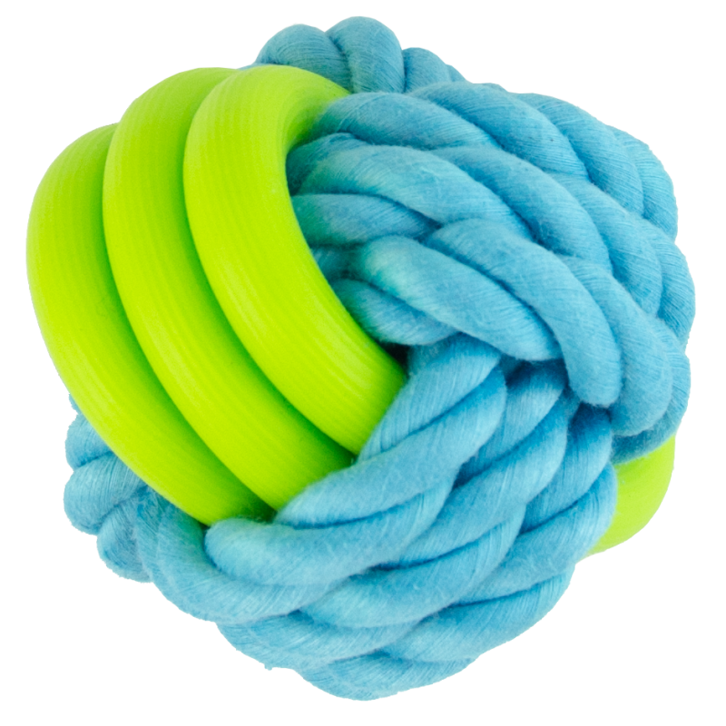 Pawise Fetch & Play Twin Rope Ball