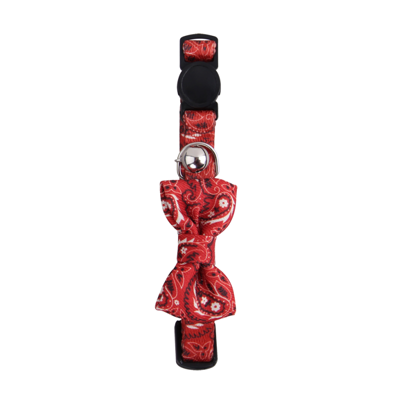 Collier pour chat Pawise avec nœud rouge
