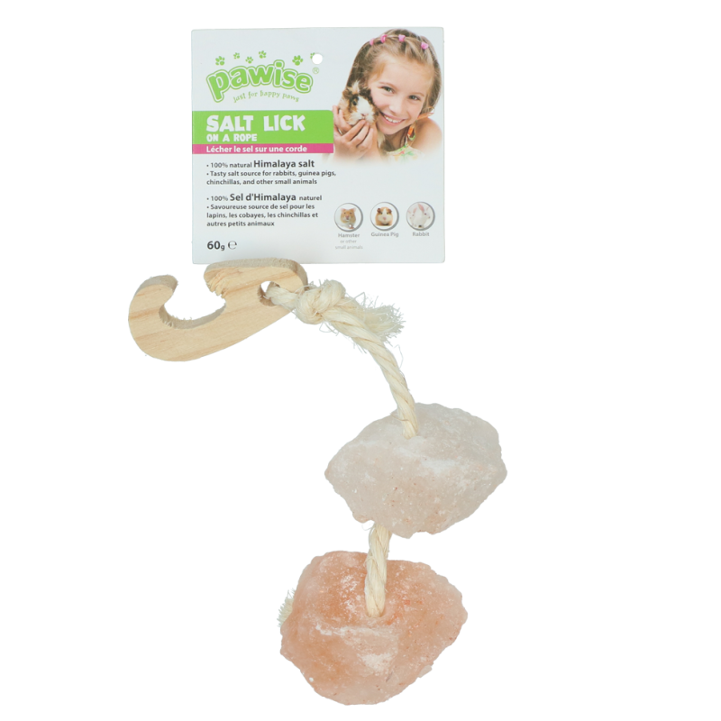 Sel de l'Himalaya Pawise sur une corde